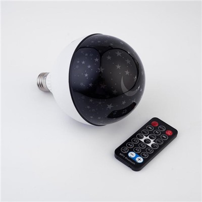 Световой прибор «Праздничная лампа» 11 см, Е27, динамик, пульт ДУ, свечение RGB