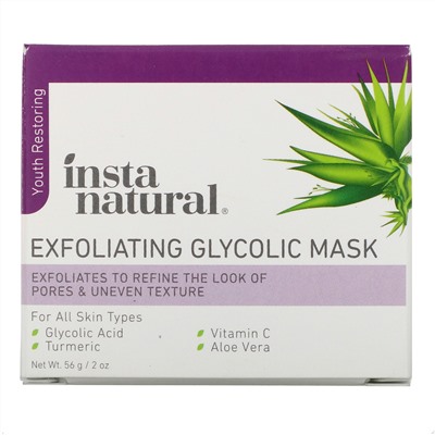 InstaNatural, Exfoliating Glycolic Mask,  2 oz (56 g)