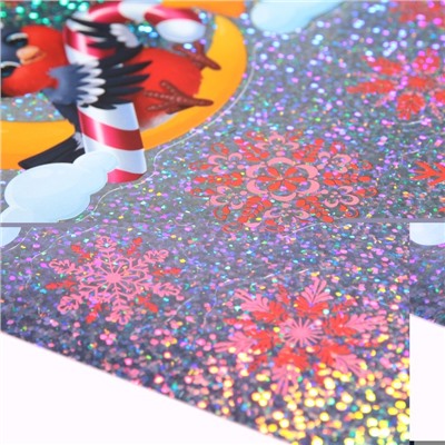 Интерьерная наклейка - голография «Снегири», 21 × 29,7 см