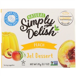 Natural Simply Delish, Natural Jel Dessert, Peach, 0.7 oz (20 g)