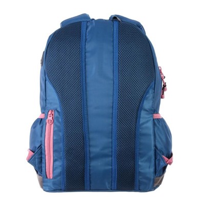 Рюкзак молодёжный, Merlin, 43 x 30 x 18 см, эргономичная спинка, синий/розовый