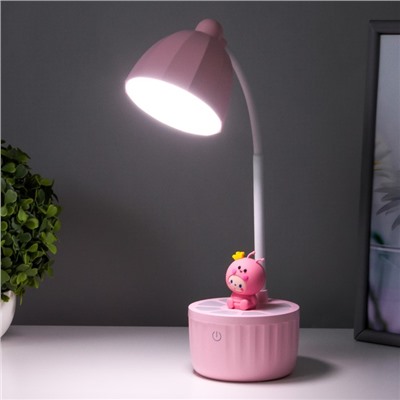 Лампа настольная "Мини жук" LED 3 режима 6,4Вт USB розовый 10х10х37,5 см