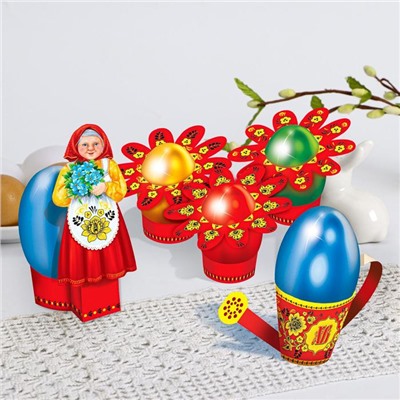 Пасхальный набор для украшения яиц «Бабушкин сад. Хохлома»