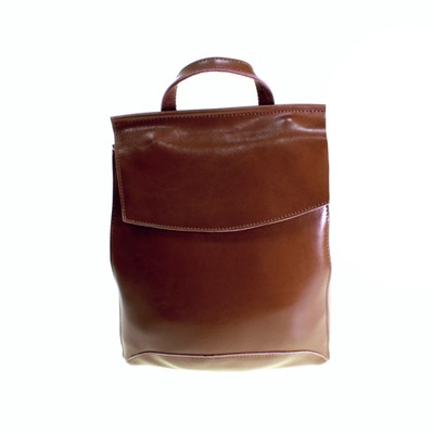 Стильная женская сумка-рюкзак Floris_Astra из натуральной кожи цвета мальтийского песка.