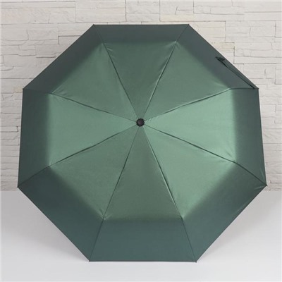 Зонт механический «Металлик», 3 сложения, 8 спиц, R = 48 см, цвет МИКС