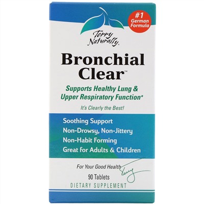 Terry Naturally, Terry Naturally, Bronchial Clear, 90 таблеток