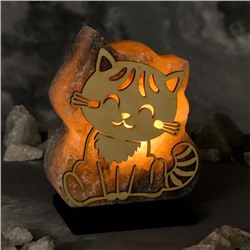 Соляная лампа "Панно Котик", 21 см, 3-4 кг