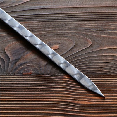 Шампур узбекский для люля кебаб широкий 40см/1,4 см с деревянной ручкой