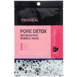 Mediheal, Pore Detox, Oxygenating Bubble Mask, 1 Sheet, 0.60 fl oz (18 ml)