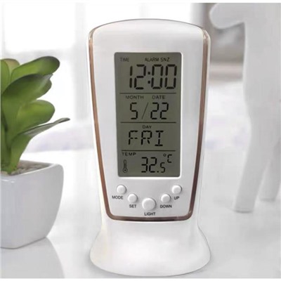 Часы-будильник электронные "Паритет", термометр, 13 х 6.5 см
