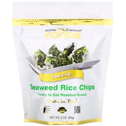 California Gold Nutrition, Seaweed Rice Chips, чипсы со вкусом сыра, 60 г (2 унции)
