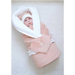 Зимний комплект для новорожденного: одеяло, лента, шапочка и слип (рост 62 см.) арт. 697331