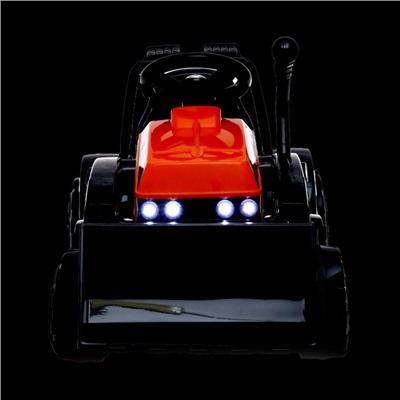 Электромобиль «Трактор», с прицепом, цвет оранжевый